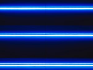 Preview wallpaper neon, lamps, stripes, light, blue