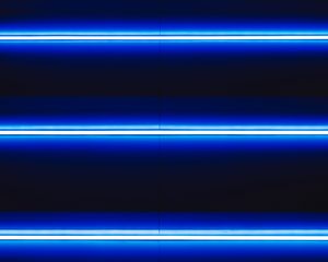 Preview wallpaper neon, lamps, stripes, light, blue