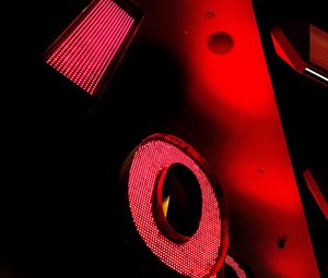 Preview wallpaper neon, letters, red, backlight, dark