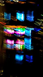 Preview wallpaper neon, light, blur, reflection, abstraction, colorful