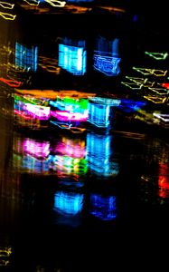 Preview wallpaper neon, light, blur, reflection, abstraction, colorful