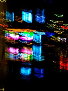 Preview wallpaper neon, light, blur, reflection, abstraction, colorful