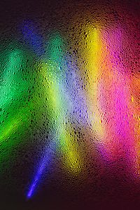 Preview wallpaper neon, light, bubbles, surface, colorful