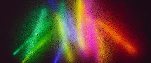Preview wallpaper neon, light, bubbles, surface, colorful