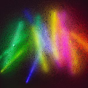 Preview wallpaper neon, light, bubbles, surface, colorful
