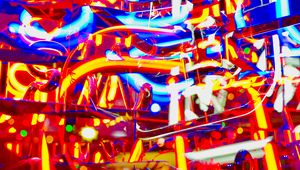 Preview wallpaper neon, light, colorful, bright, abstraction, chaotic