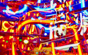 Preview wallpaper neon, light, colorful, bright, abstraction, chaotic
