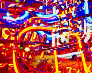 Preview wallpaper neon, light, colorful, bright, abstraction, chaotic