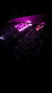 Preview wallpaper neon, light, drops, reflection, wet