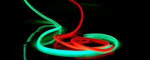 Preview wallpaper neon, light, green, red, darkness