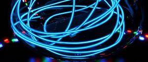 Preview wallpaper neon, light, lines, light painting, glass