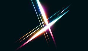 Preview wallpaper neon, light, lines, colorful, abstraction