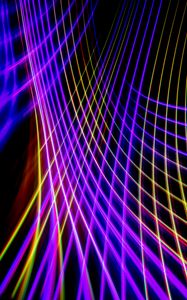 Preview wallpaper neon, light, lines, mesh, freezelight, abstraction