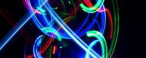 Preview wallpaper neon, light, long exposure, blur, colorful, abstraction