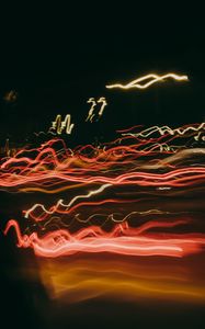 Preview wallpaper neon, light, long exposure, blur, abstraction