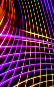 Preview wallpaper neon, light, mesh, freezelight, abstraction