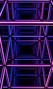 Preview wallpaper neon, light, reflection, purple, dark