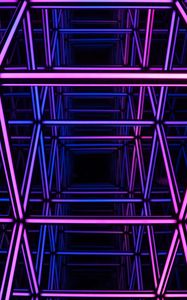 Preview wallpaper neon, light, reflection, purple, dark