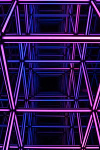 Preview wallpaper neon, light, reflection, purple, dark