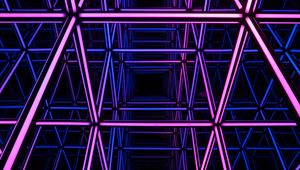 Preview wallpaper neon, light, reflection, purple, dark