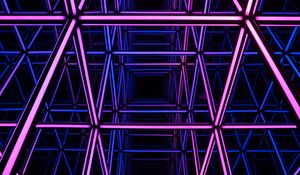 Preview wallpaper neon, light, reflection, purple, dark