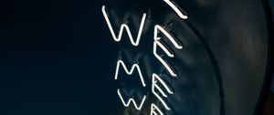 Preview wallpaper neon, light, words, text