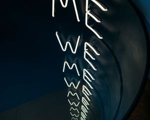 Preview wallpaper neon, light, words, text