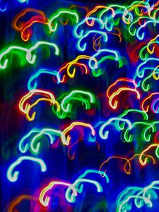 Preview wallpaper neon, lights, blur, long exposure, colorful