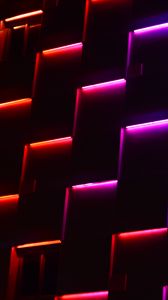 Preview wallpaper neon, lights, dark, forms