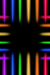 Preview wallpaper neon, line, glow, colorful, iridescent