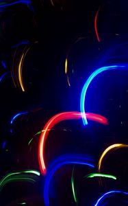 Preview wallpaper neon, line, lights, colorful, arc