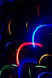 Preview wallpaper neon, line, lights, colorful, arc