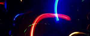 Preview wallpaper neon, line, lights, colorful, arc