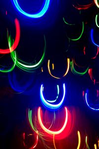 Preview wallpaper neon, line, lights, colorful, arc, dark