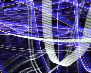 Preview wallpaper neon, line, wavy, bright