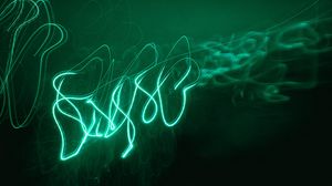 Preview wallpaper neon, lines, freezelight, green