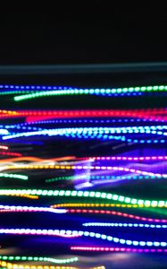 Preview wallpaper neon, lines, light, long exposure, abstraction, colorful