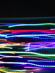 Preview wallpaper neon, lines, light, long exposure, abstraction, colorful