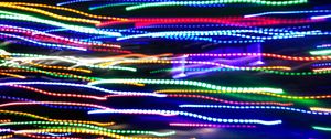 Preview wallpaper neon, lines, light, long exposure, abstraction, colorful