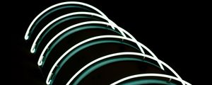 Preview wallpaper neon, lines, lights, arc, curved, dark