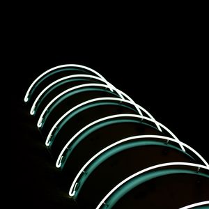 Preview wallpaper neon, lines, lights, arc, curved, dark