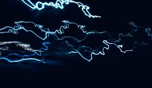 Preview wallpaper neon, lines, long exposure, glow, dark