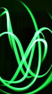 Preview wallpaper neon, lines, plexus, green