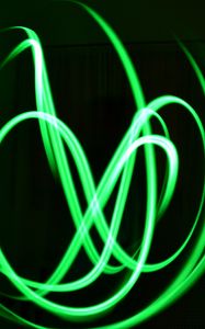 Preview wallpaper neon, lines, plexus, green