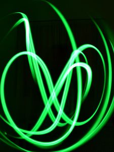 Preview wallpaper neon, lines, plexus, green