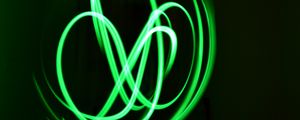 Preview wallpaper neon, lines, plexus, green