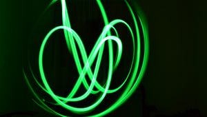 Preview wallpaper neon, lines, plexus, green