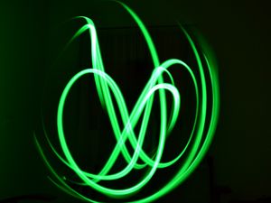 Preview wallpaper neon, lines, plexus, green