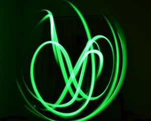 Preview wallpaper neon, lines, plexus, green