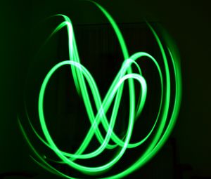 Preview wallpaper neon, lines, plexus, green